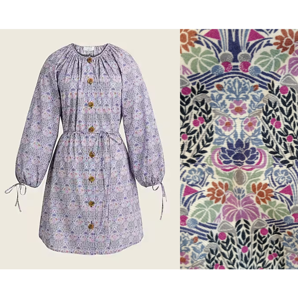 Liberty Fabric x J. Crew | Club Nouveau Floral Button-Front Dress